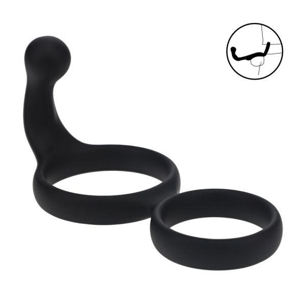 Levelz by Shots Double Cock Ring med Anal Ball