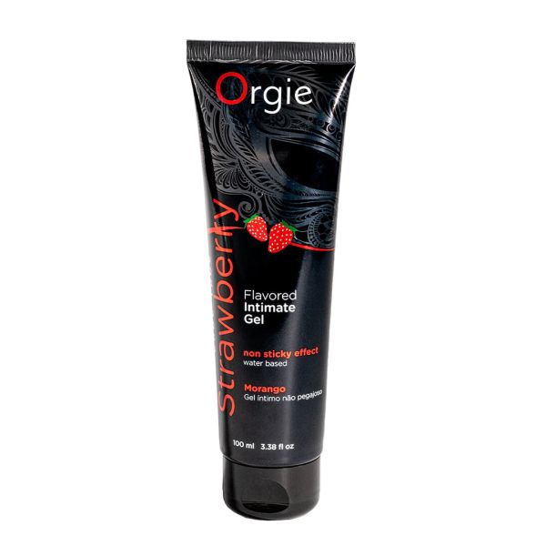 Lubrifiant kissable fraise tube Orgie 100 ml