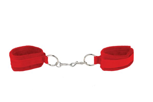 Ouch! mansjetter med velcro i rødt