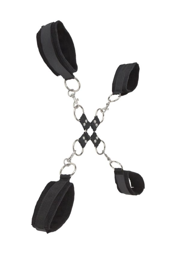 Ouch! Hånd- og ankel velcro bondage manchetter