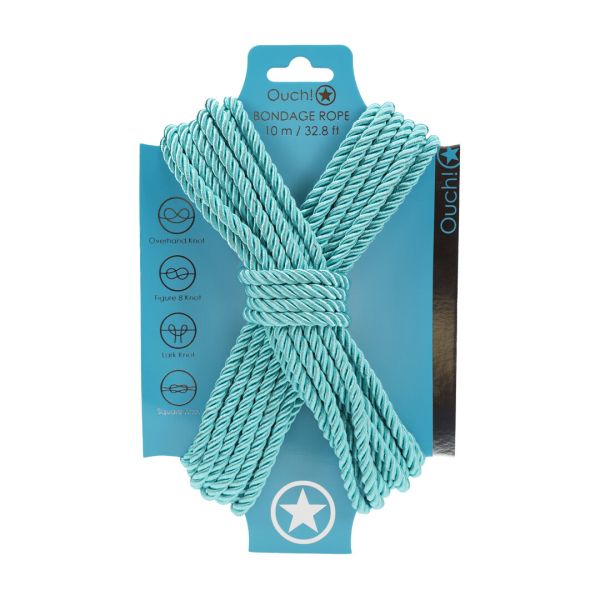 Ouch! Blue Polyester Rope, 10 Metres Japanese Bondage