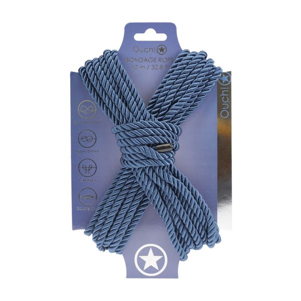 Ouch! Navy Blue Polyester Rope, 10m Japanese Bondage