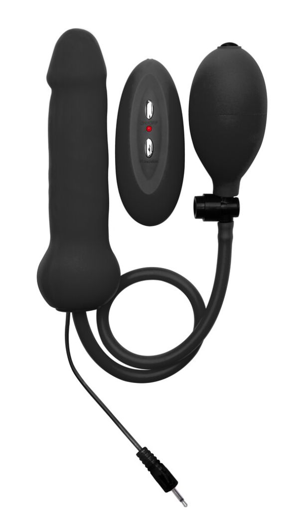 Ouch! oppustelig vibrerende silicone dildo