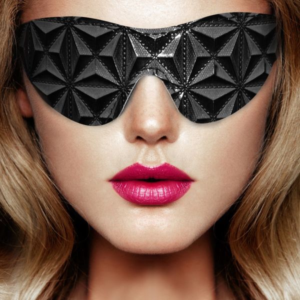 Ouch! Maschera Occhio Pattern Diamante Pelle Sintetica Nera