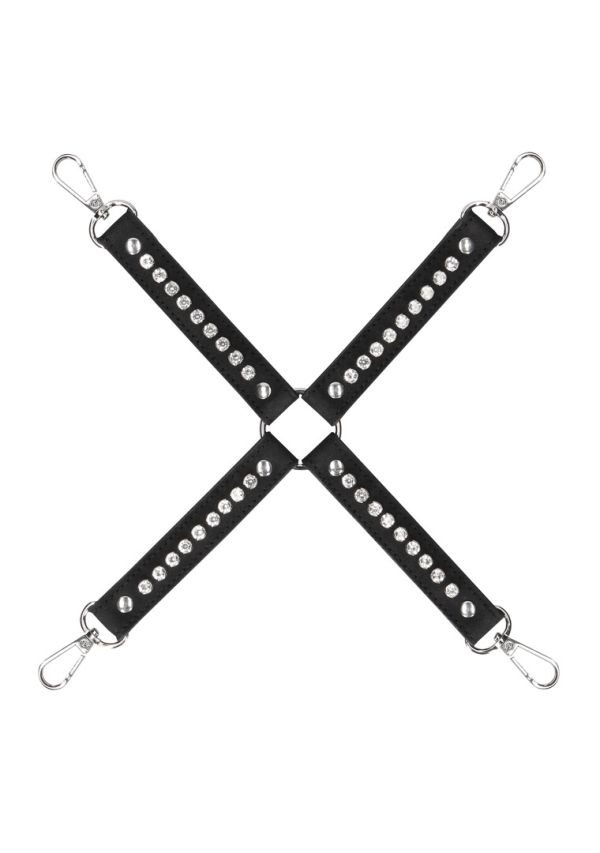 Ouch! Diamond Hogtie med Studsade Konstläder