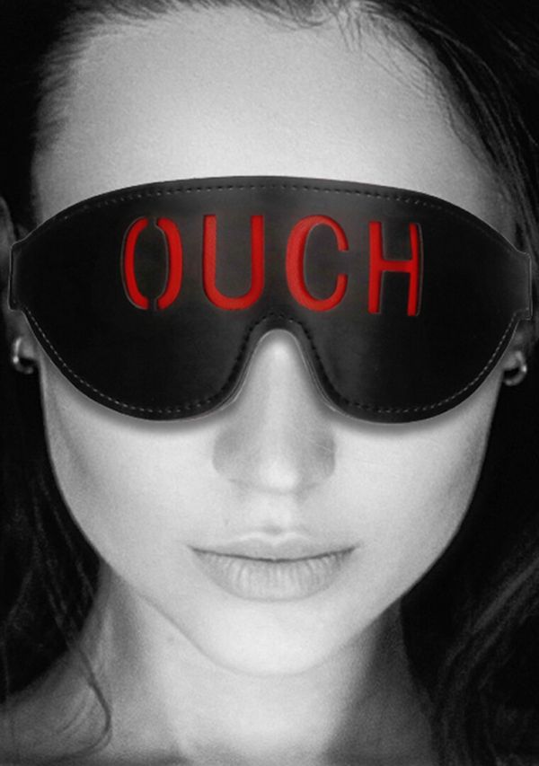 Ouch! Stitched Leather Mask with Cutout