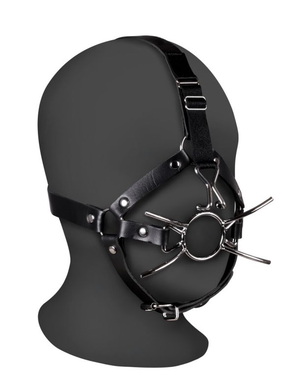 Ouch! Leather Head Harness Spider Gag Hooks