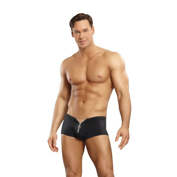 Male Power Black Short med Zipper Detail