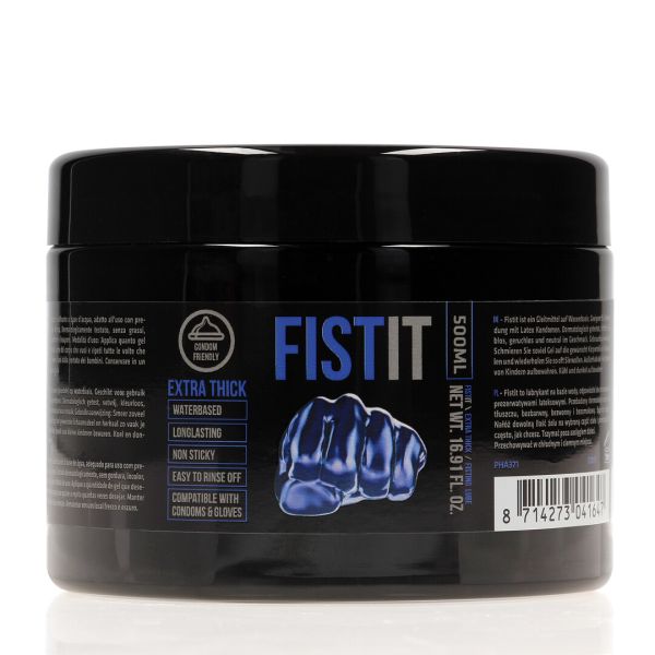Fist It ekstra tyk vandbaseret glidecreme 500ml sort flaske