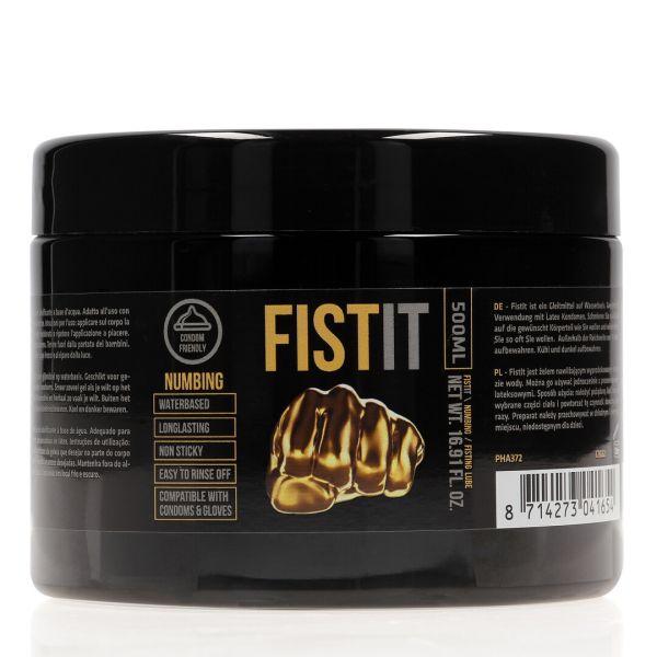 Fist It Lubrificante Addormentante Mentolo, 500ml Bottiglia Nera