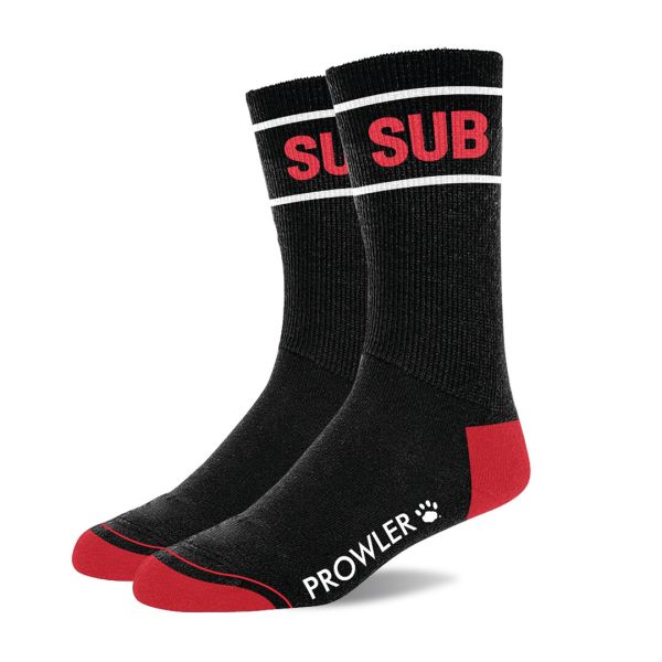 Prowler Rot Sub-Rollen-Socken Schwarz mit Rot