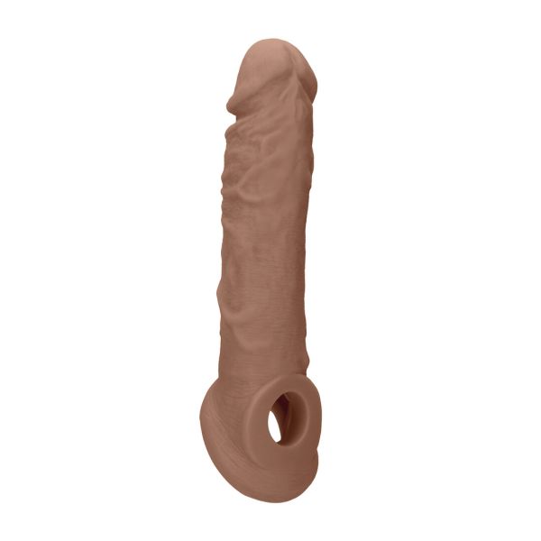 RealRock by Shots Penis Sheath Brown 20cm Rich Tone