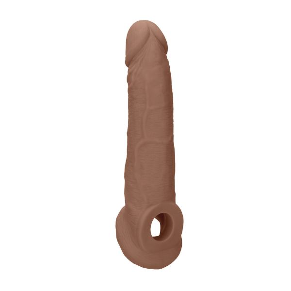 RealRock by Shots Penis Sheath Brown 23cm Bold Tone