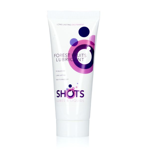 Lubrificante a base d'acqua Shots con aroma di frutti di bosco, 100 ml