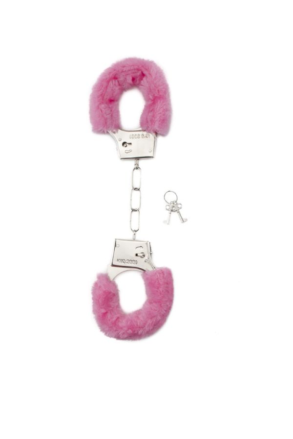 Shots Toys Furry Handcuffs Soft Pink Restraints