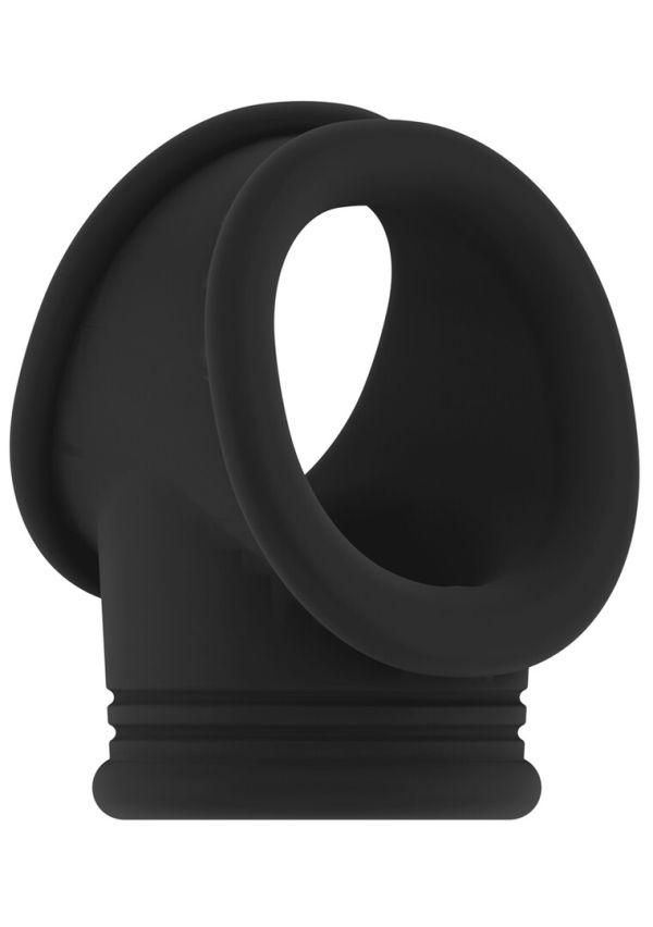 Cockring ball strap nero Sono by Shots tenuta doppia