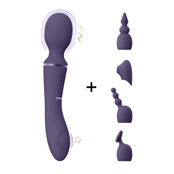 VIVE Nami Pulse Wave Wand Purple Dual Motors
