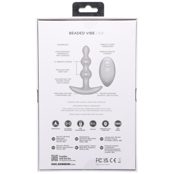 Beaded Vibe - Silicone Anal Plug with Remote Control - Image 4