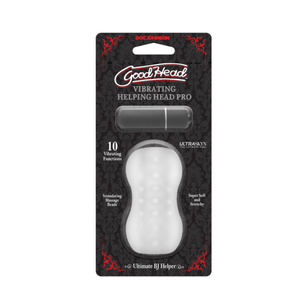 GoodHead - Helping Head Pro - Vibrating Masturbator Sleeve - Frost - Image 2