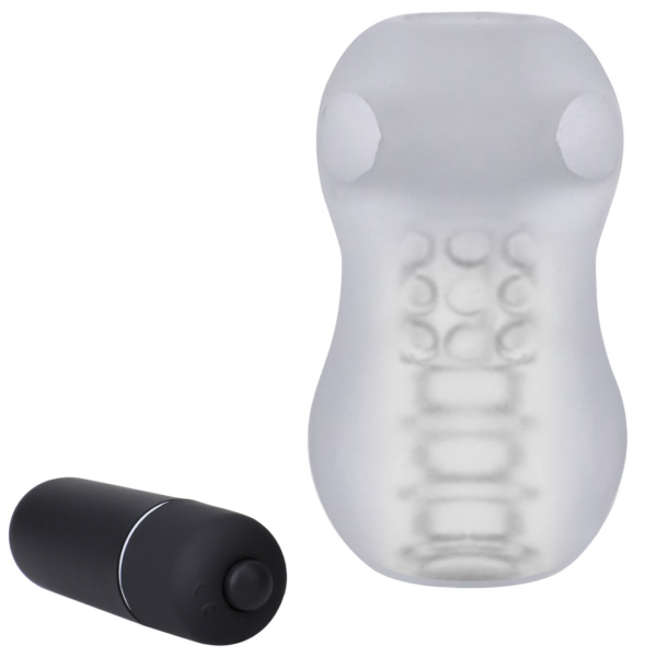 GoodHead - Helping Head Pro - Vibrating Masturbator Sleeve - Frost - Image 5