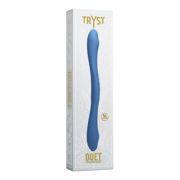 Duet - Double Ended Vibrator with Wireless Remote - Periwinkle - Image 2