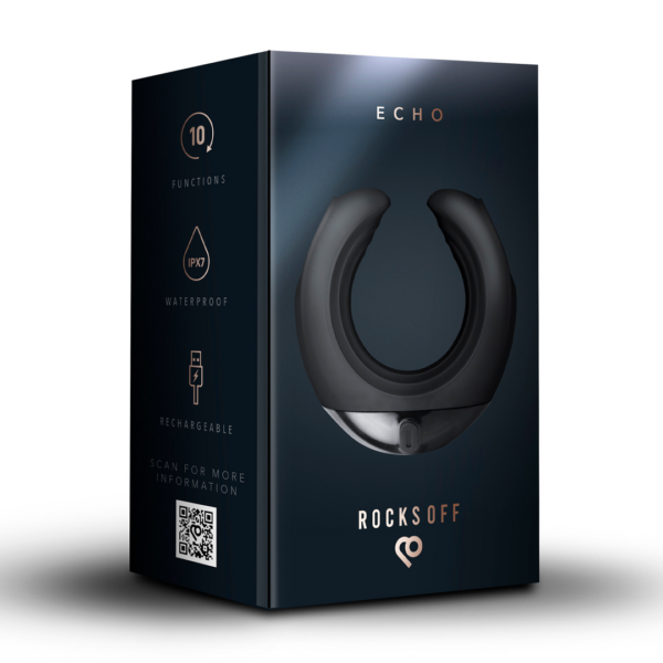 Echo - Vibrating C-Shape Masturbator - Black - Image 2