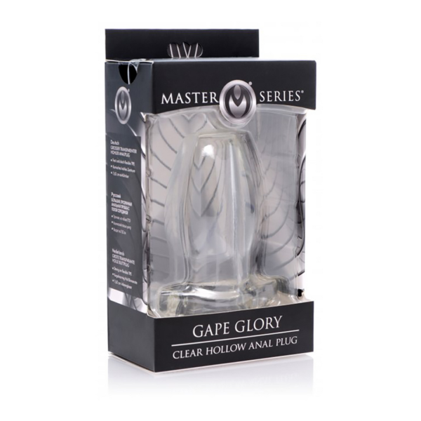 Gape Glory - Transparent Hollow Anal Plug - Large - Image 2