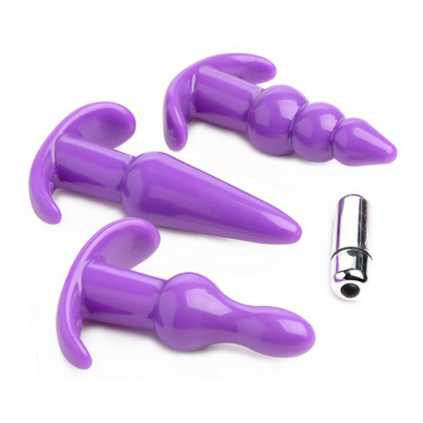 4 Piece Vibrating Butt Plug Set - Image 3