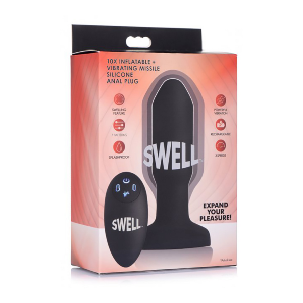 Inflatable Vibrating Silicone Butt Plug - Image 2