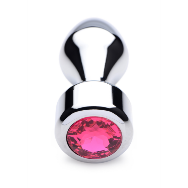 Pink Gemstone - Weighted Base Aluminum Plug - Large - Image 4