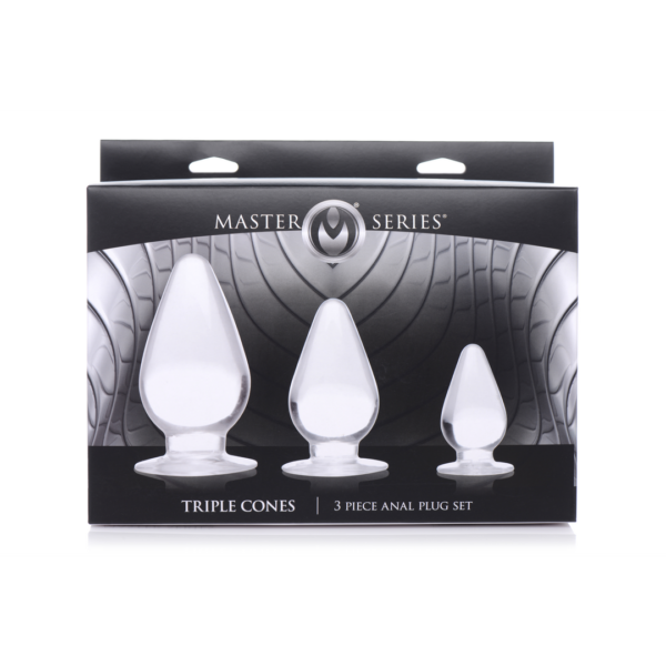 Triple Cones - Anal Plug Set - 3 Pieces - Image 2