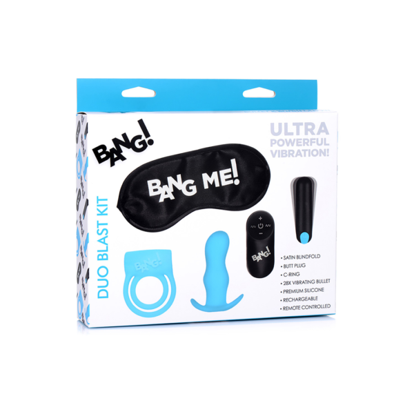 Duo Blast Kit - Cockring, Butt Plug, Bullet Vibrator and Blindfold - Image 2