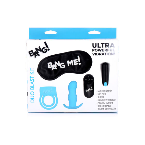 Duo Blast Kit - Cockring, Butt Plug, Bullet Vibrator and Blindfold - Image 3