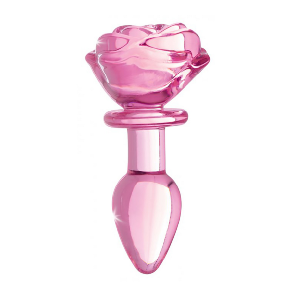 Pink Rose - Glass Butt Plug - Small - Image 3