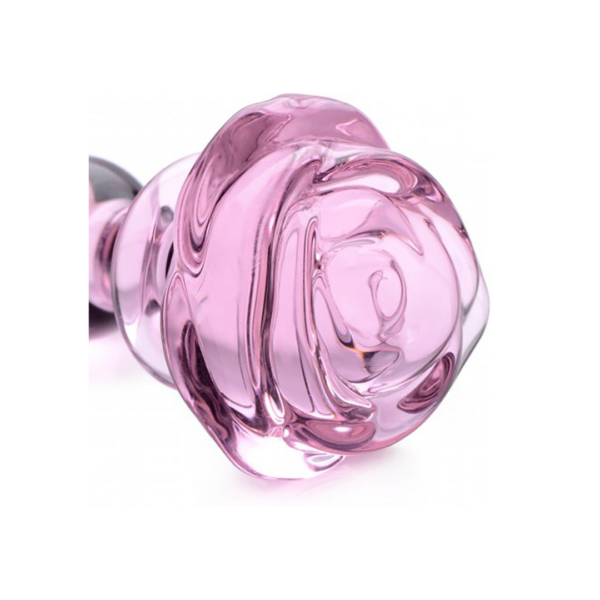 Pink Rose - Glass Butt Plug - Small - Image 5