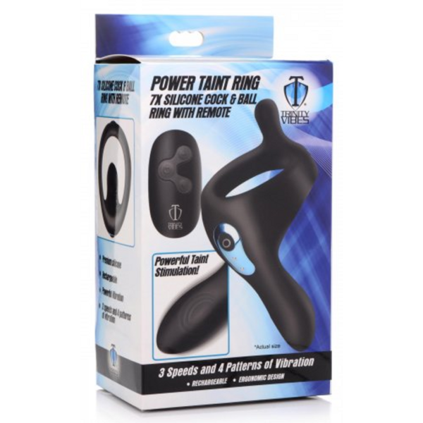 Power Taint - Silicone Cock and Ball Ring with Remote Control - Image 2