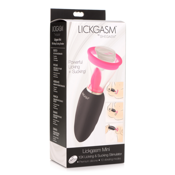 Lickgasm Mini - 10x Licking and Sucking Stimulator - Pink - Image 3