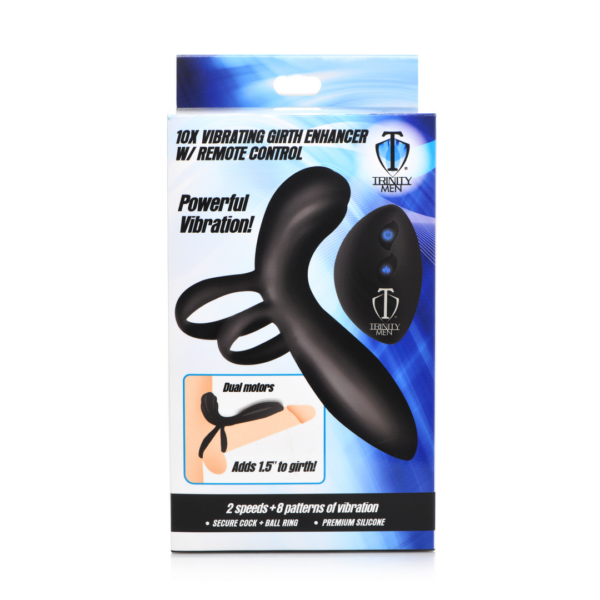 Silicone Vibrating Penis Sleeve with Remote Control - Image 2