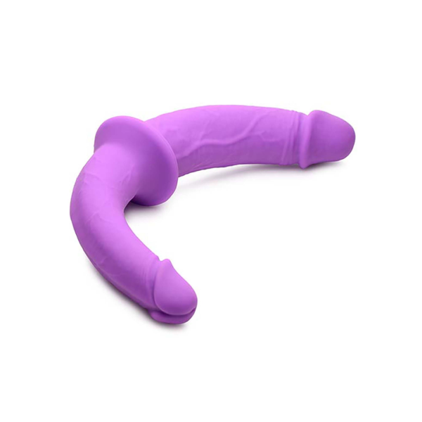 Double Charmer - Silicone Double Dildo with Harness - Image 3