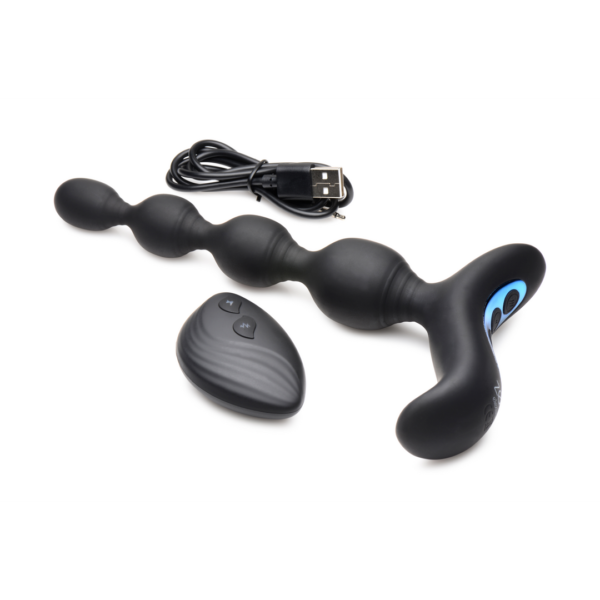 Vibrating and E-Stim Silicone Anal Beads with Remote Control - Image 5