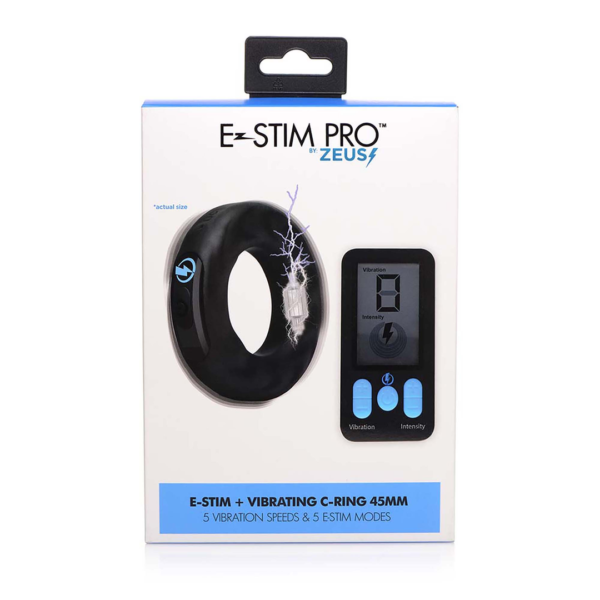 Vibrating and E-Stim Silicone Cockring + Remote Control - Image 2