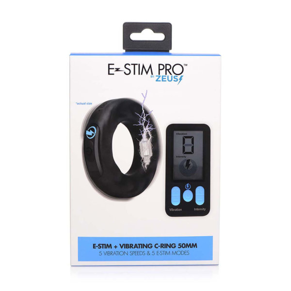 Vibrating and E-Stim Silicone Cockring + Remote Control - Image 2