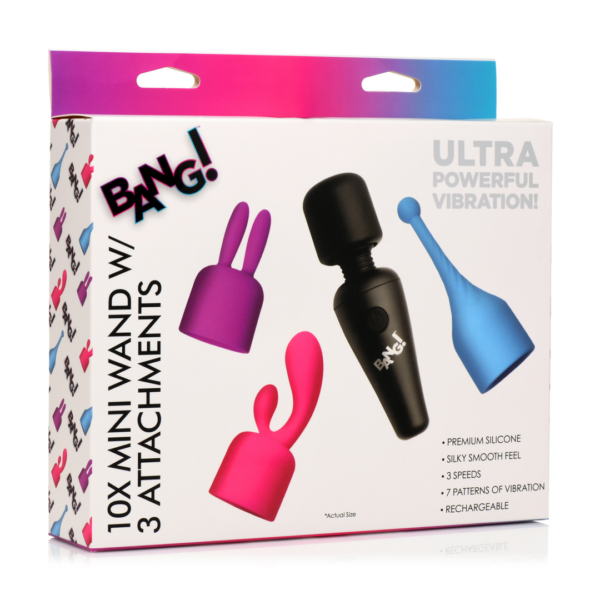 Mini Wand Massager with 3 Attachments - Image 2