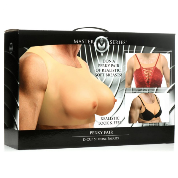 Perky Pair D-Cup Silicone Breasts - Flesh - Image 2