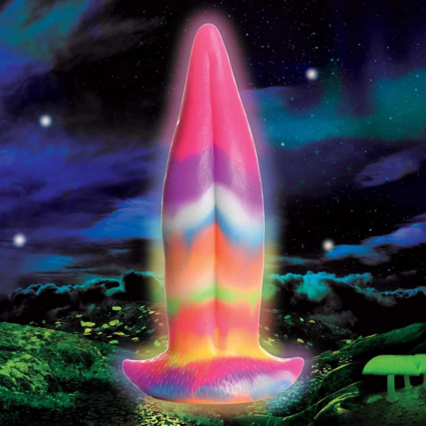 Unicorn Tongue - Glow in the Dark - Silicone Dildo - Rainbow - Image 3