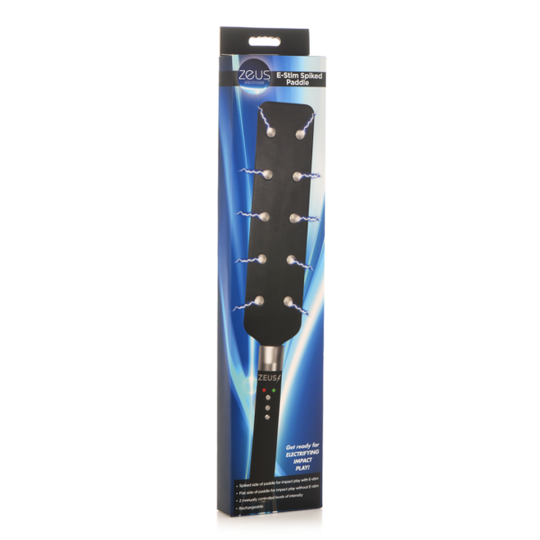 E-Stim Spiked Paddle - Black - Image 2