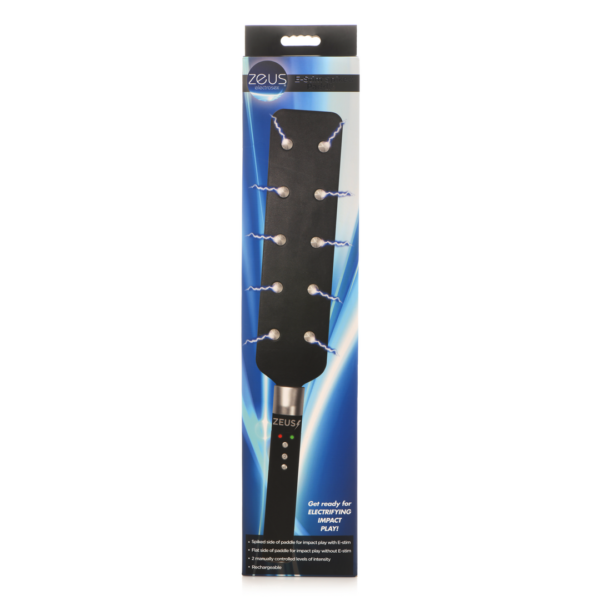 E-Stim Spiked Paddle - Black - Image 3