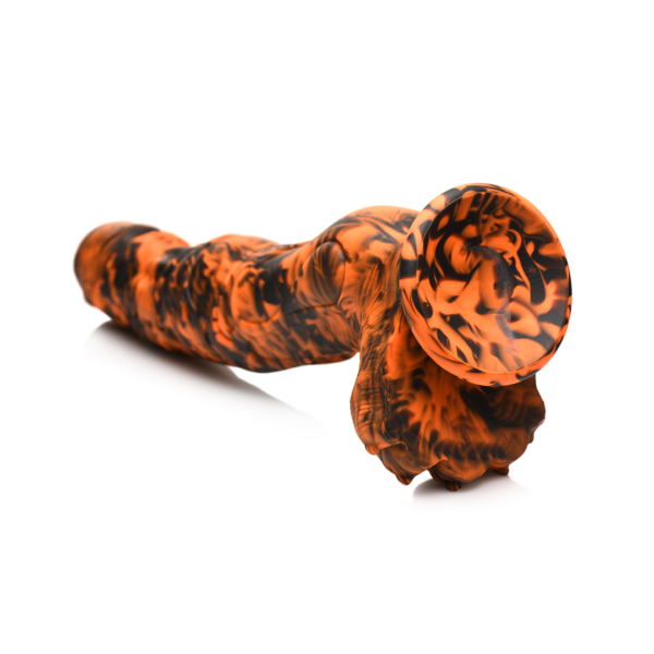 Sabretooth - Silicone Dildo - Orange/Black - Image 5