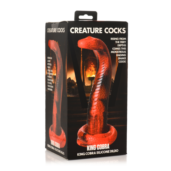 King Cobra - Silicone Dildo - Red - Image 2