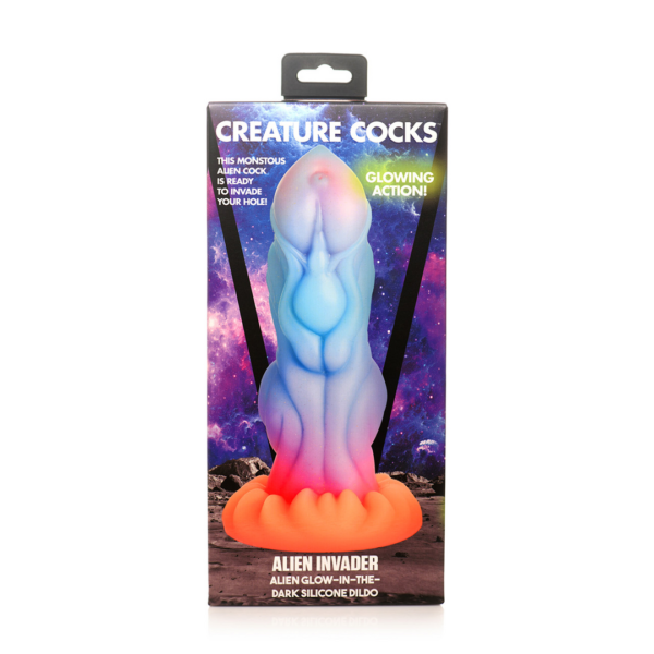 Alien Invader - Alien Glow-in-the-Dark Silicone Dildo - Image 3